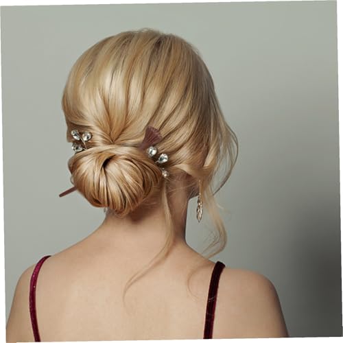 MERRYHAPY Vintage Chinesische Holz Haarnadel Lotusdesign Klassisch Eleganter Haarschmuck Langlebig Robust Ethno stil Haarklammer Damen Chignon Pin für Traditionelle Frisuren von MERRYHAPY