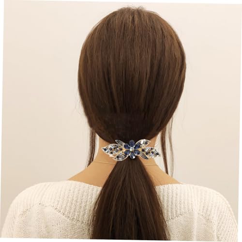 MERRYHAPY Wasserdichter Strass Haarclip Damen Eleganter Blumen haarspange mit Federmechanismus für Ponytail Flechtfrisuren Robustes Haarschmuck accessoire Geschenk für Frauen von MERRYHAPY