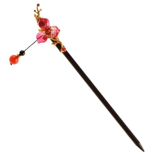 MERRYHAPY Haarstäbe Für Langes Haar Baumelnde Haarnadel Haarknotenstab Chinesische Haaraccessoires Vintage Haarspange Haarstab Für Frauen Blumenhaarstab Haar Styling-tool Hölzerne Haarnadel von MERRYHAPY