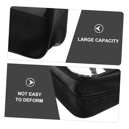 MERRYHAPY wasserdichte Kosmetiktasche Groß mit Tragegriff Transparenter PVC Organizer Kulturbeutel für Reise und Alltag Geräumig Multifunktional Leichte Beauty Toilettentasche für Damen von MERRYHAPY