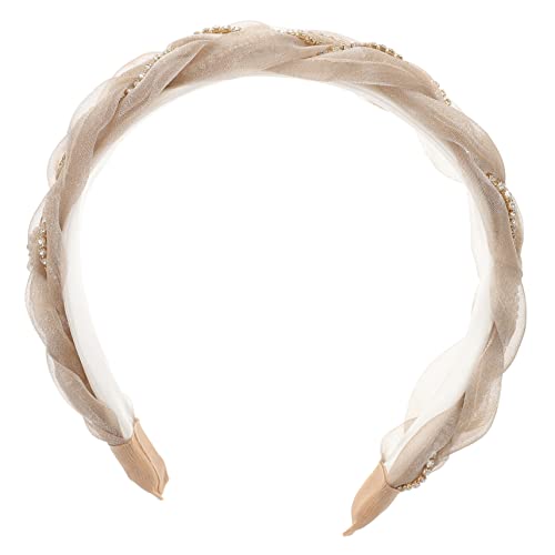 MERRYHAPY Gepolsterte Organza-stirnbänder Für Damen Kopfschmuck Mit Schmucksteinen Modisches Haar-accessoire Für Hochzeit Und Party von MERRYHAPY
