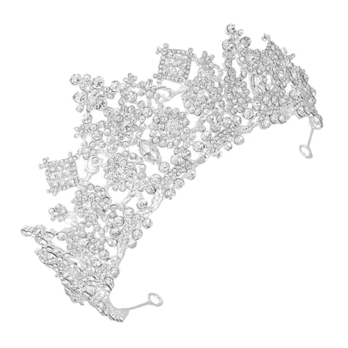 MERRYHAPY Strass-krone Strass-tiara Cosplay-zubehör Krone Für Frauen Brautkronen Für Die Hochzeit Brautkrone Aus Strass Hochzeitsbrautkrone Braut-diademe Hochzeit Brautkrone Legierung von MERRYHAPY