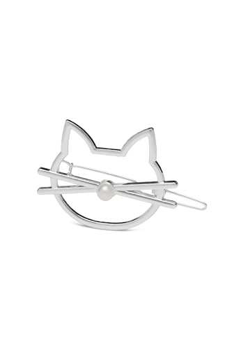 Damen Haarclip Haarspange Haarklemme Fibel haarschonend Haarklammer (Silber2) von MERSADA