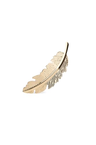 Damen Haarclip Haarspange Haarklemme Fibel im Ethno-Stil haarschonend Feder (Gold) von MERSADA