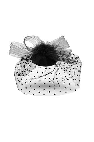 Damen Vintage Hut mit Haarclip Schleier Spange haarschonend (schwarz) von MERSADA