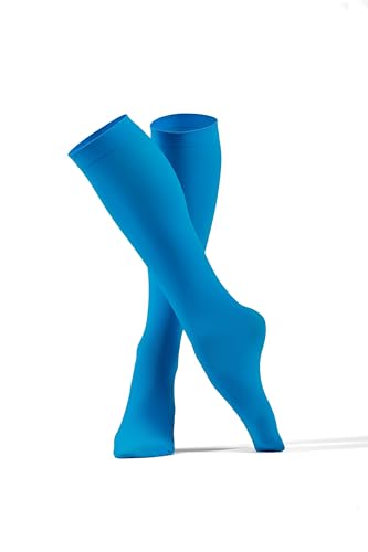 MERSADA Kniestrümpfe Halbstrümpfe Damen Mädchen Stretchy höhe Strümpfe blickdicht 80 den rutschfrei (Universal, blau) von MERSADA