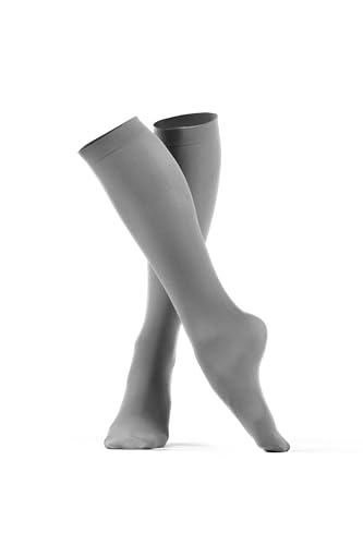 MERSADA Kniestrümpfe Halbstrümpfe Damen Mädchen Stretchy höhe Strümpfe blickdicht 80 den rutschfrei (Universal, grau) von MERSADA