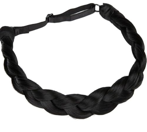 Damen Haarband 3 Stränge Verstellbarer geflochtener Haarreif Schwarz Stirnbänder für Frauen Synthetisches Haar Zopf-Haarband Geflochtener elastischer Haarreif Damen Haarband 3 Stränge Verstellbarer geflochtener Haarreif Schwarz Stirnbänder für Frauen Synthetisches Haar Zopf-Haarband Geflochtener elastischer Haarreif von MERVYNGLYNNHUNTER
