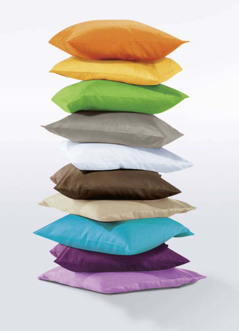 Satin Bettwäsche-Programm von Mesana, Größe 120 (2x Kissenhüllen, 40/80 cm), Orange von MESANA