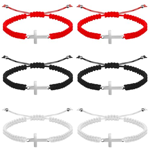 MESARCH 6 Stück Religiöses Schutzarmband Katholische Virgen De Guadalupe Armband San Benito Armband Jesus Kreuz Armband Handgefertigt Verstellbar für Frauen Männer, Large, Nylon, Zinklegierung MESARCH 6 Stück Religiöses Schutzarmband Katholische Virgen De Guadalupe Armband San Benito Armband Jesus Kreuz Armband Handgefertigt Verstellbar für Frauen Männer, Large, Nylon, Zinklegierung von MESARCH