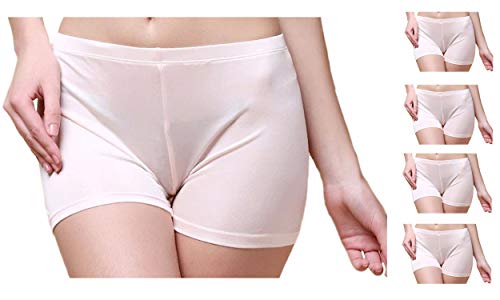 MESHIKAIER Damen Nahtlos Seide Taillenslips Damen Weich Boxer Slip Panties Hipsters Unterhose (5 Pack(Carnation), XX-Large) von MESHIKAIER