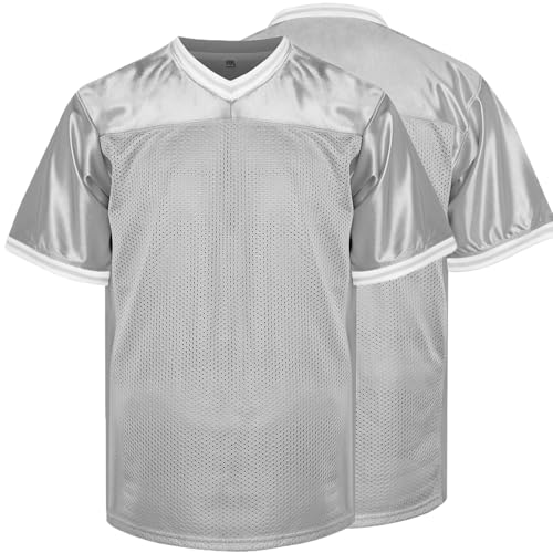 MESOSPERO Blank Practice Football Jersey Mesh Athletic Sports Football T-Shirt Schwarz Weiß Rot von MESOSPERO