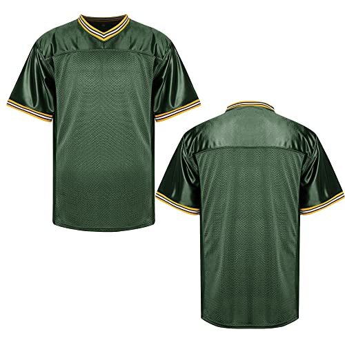 MESOSPERO Blanko-Fußballtrikots für Herren, Mesh-Polyester, einfarbig, Fußballshirt, Pullover, Sportbekleidung, S-3XL, Schwarz, Weiß, Grau, armee-grün, Groß von MESOSPERO