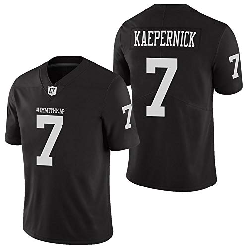 MESOSPERO ImWithKap 7 Colin Kaepernick IM with KAP All Stitched Movie Football Jersey schwarz S-XXXL - Schwarz - Groß von MESOSPERO