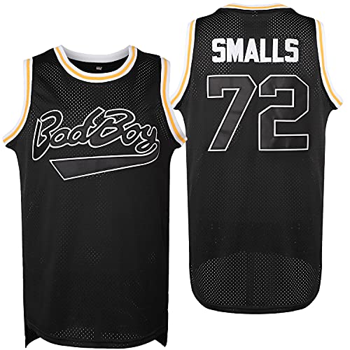 Vinking Sticked BadBoy #72 Biggie Smalls Movie Notorious Big 90s Hip Hop Kleidung für Party Herren Basketball Trikot - Schwarz - XX-Large von MESOSPERO