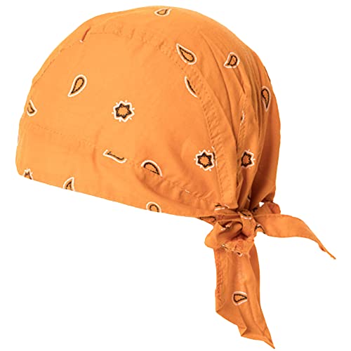 Bandana für Kinder, Meer, Baumwolle, leicht, vorgeformt, Sonnenschutz, Kinder, verstellbar, Einheitsgröße, Jahre, Schwimmbad, Mädchen, Haare, Monate, Sonnenhut, Orange, Einheitsgröße von MESS