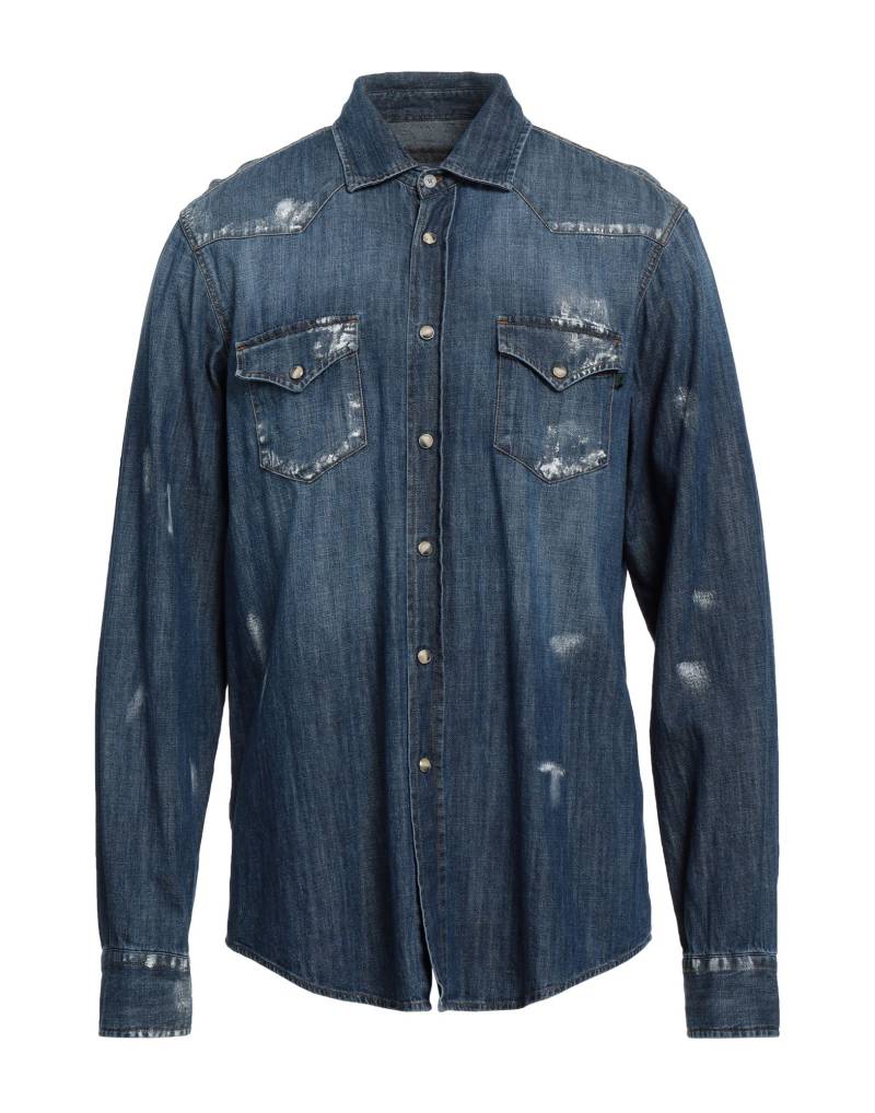 MESSAGERIE Jeanshemd Herren Blau von MESSAGERIE