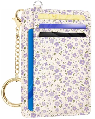 METALPHA Kreditkartenetui Slim Wallet Kleine Geldbörsen Frau RFID Geldbörse Frauen Fronttasche Niedlich Lustig Mini Dünn Ausweishalter, Romantisches Violett, Ästhetisches kleines Kreditkartenetui mit von METALPHA