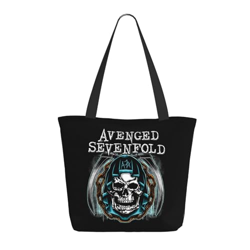 METUIPASAIT Damen Avenged metal band Sevenfold Shopper Einkaufstasche mit Reißverschluss Einkaufs- und Pendlerhandtasche für Frauen METUIPASAIT Damen Avenged metal band Sevenfold Shopper Einkaufstasche mit Reißverschluss Einkaufs- und Pendlerhandtasche für Frauen von METUIPASAIT
