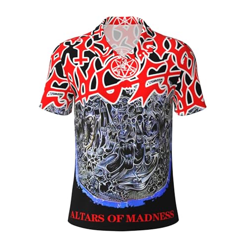 METUIPASAIT Männer Angel Metal Band Polohemd Klassisches Polo Ganztarifdruck Design für einen auffälligen Sommer-Look Mehrfarbig Medium von METUIPASAIT