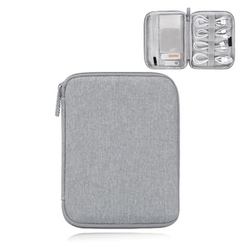 MEXRUMI 1 Stück Kabeltasche Elektronische Tasche Elektronikzubehör Organizer Tragbare Kabelorganizer Für Elektronische Accessoires Usb Powerbank Sd-Karte Ladekabel Festplatte (18.5 X 14 X 2Cm Grau) von MEXRUMI