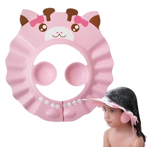 MEXRUMI 1 Stück Kinder Duschhaube Haarewaschen Kinderschutz Shampoo-Badeschutz Weiche Kappenkappe Mütze Wasserdichte Kappe Haarwaschbecher Für Babys Ab 6 Monaten (Rosa) von MEXRUMI