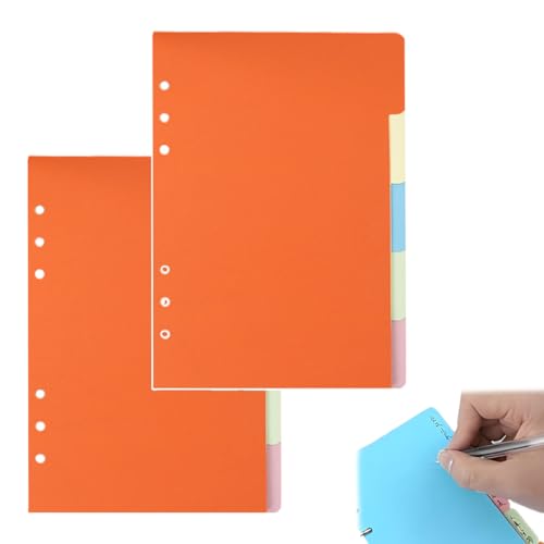 MEXRUMI 10 Stück A5 Ordner Trennblätter Register Farbige A5 Register Trennblätter Index Teiler Blanko Für Ringbuch Planer Notizbuch von MEXRUMI