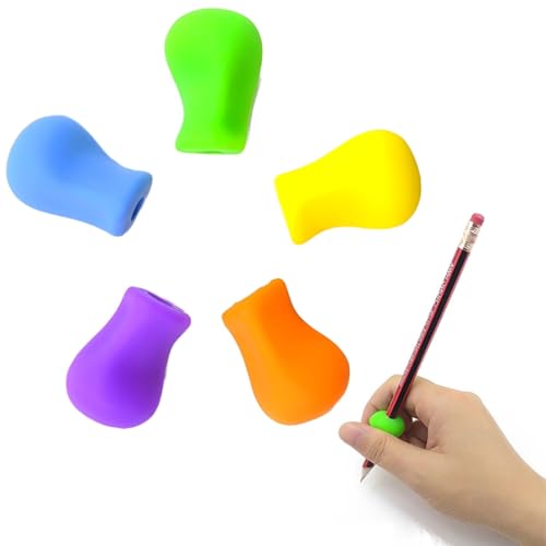 MEXRUMI 10Pcs Schreibhilfe,Bleistiftgriffe Für Stift Kinder, Haltungskorrektur Werkzeug Für Bleistifte Bleistift Griffe Für Kinder Stifthaltung Hilfe Schreibhilfe Grip Haltung von MEXRUMI