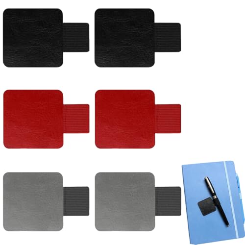 MEXRUMI 6 Stück Stiftschlaufe Selbstklebend Pen Holder Für Tagebuch Pencil Halter Hülle Elastischer Stifthalter Aus Leder Stiftschlaufe Pen Holder Mit Elastische Schlaufe Für Notebook Planer Kalender von MEXRUMI