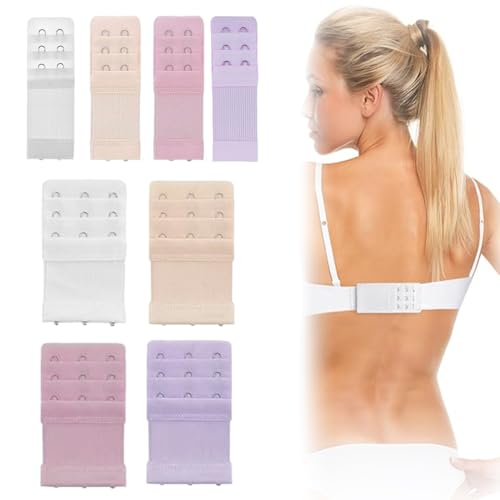 MEXRUMI 8 Pieces Bh Extender Rückenteil Extender Bh Verlängerung Bh Erweiterung Elastisch Weich 2 Verschiedene Spezifikationen Für Frauen Gemacht(4 Farben) von MEXRUMI