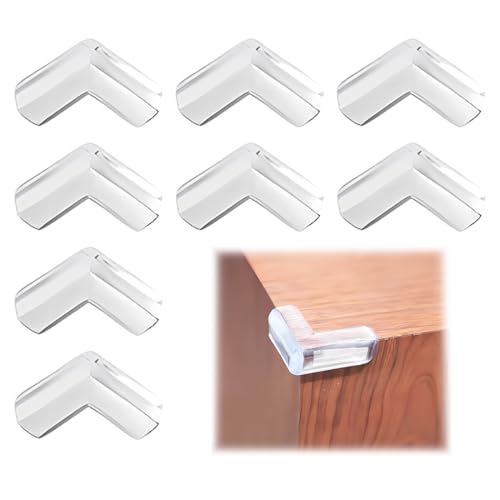 MEXRUMI 8 Stück Eckenschutz Baby Eckenschutz Transparent Kantenschutz Baby Silikon Selbstklebend Kantenschutz Tischkantenschutz Eckenschutz Für Kinder Für Baby Vor Verletzungen Zu Schützen (4 X 4Cm) von MEXRUMI