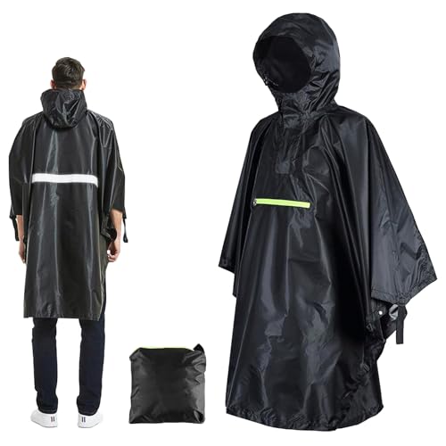 MEYAGOT Regenjacke, Regenponcho, Regencape Mit Kapuze, Regenmantel Mit Kapuze Wasserdicht Regenjacken Wiederverwendbar Regencape Für Regenponcho Festival Camping Wandern Picknick von MEYAGOT