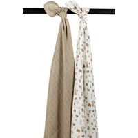 MEYCO Musselin Swaddle 2er-pack Stains Sand von MEYCO