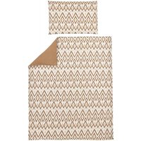 Meyco Bettwäsche Kinderbett 120 x 150 cm Ikat Sand / Uni Toffee von MEYCO