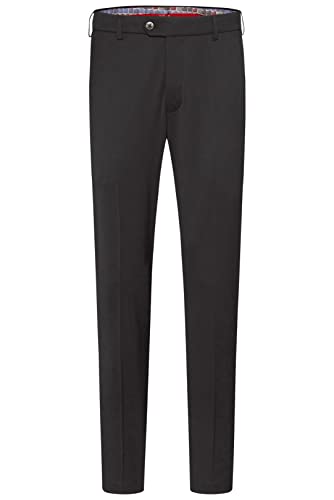 MEYER Herren Hose BONN 9-2500 – elegante Business Chino, pflegeleichte Wollhose mit Bundfalte, Schwarz (09), 28 von MEYER