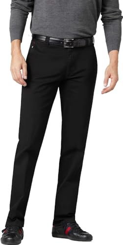 MEYER Herren Hose ROMA 9-316 – Baumwollhosen, sportive moderne Freizeit Chino, Schwarz (09), W44/L32 von MEYER