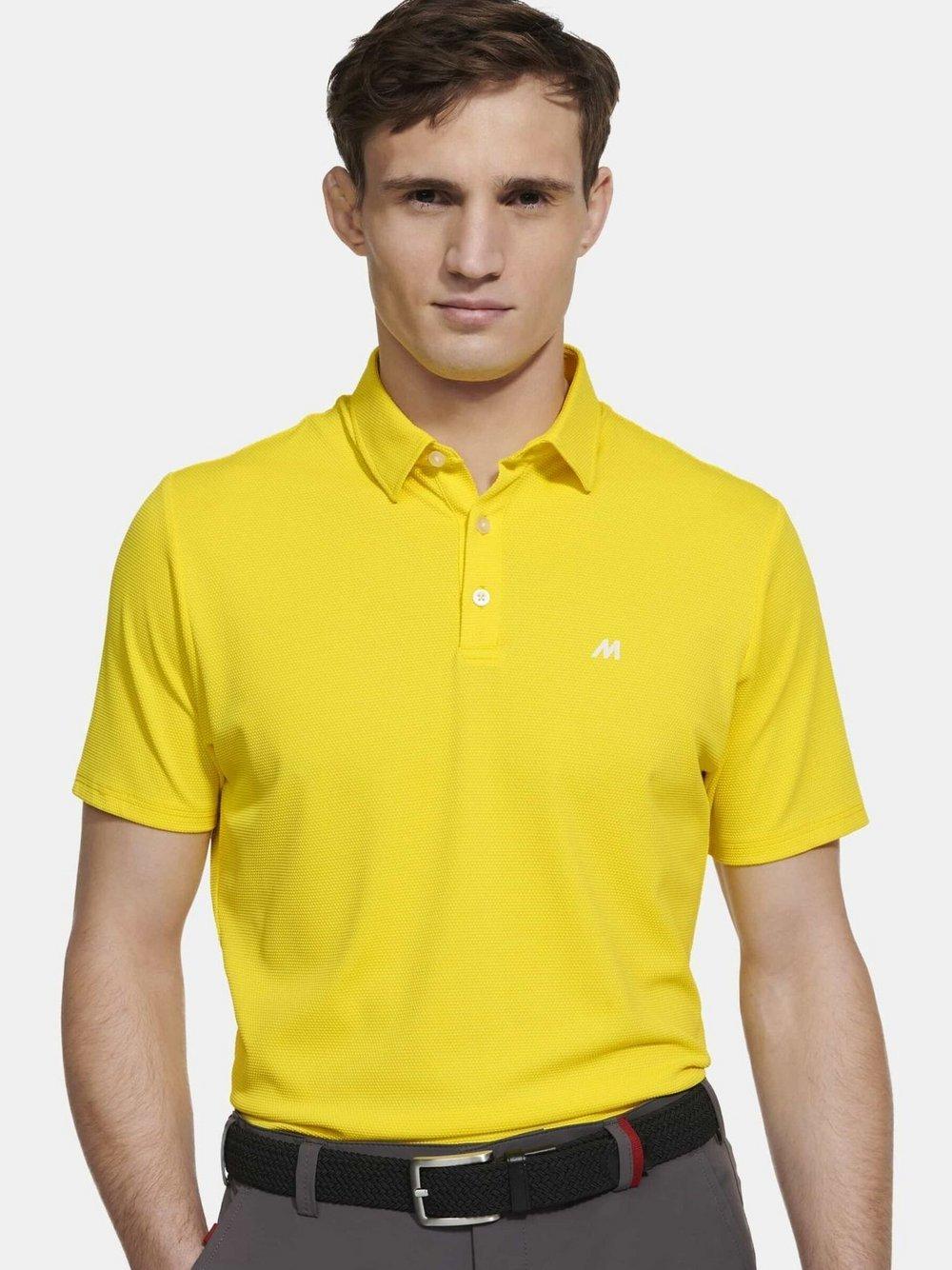 MEYER Poloshirt Herren Polyamid V-Ausschnitt, gelb von MEYER