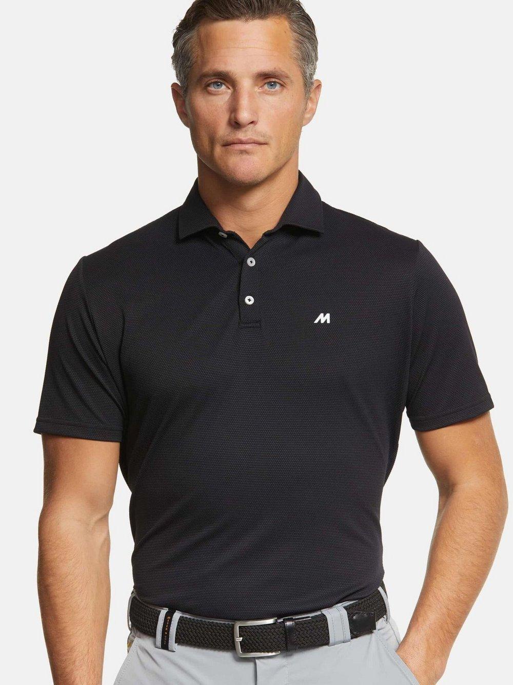 MEYER Poloshirt Herren Polyamid V-Ausschnitt, schwarz von MEYER