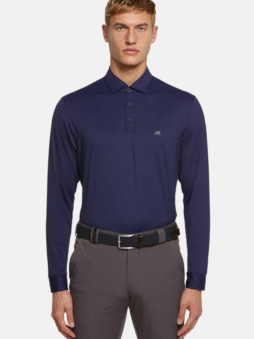 MEYER Poloshirt Herren Polyamid V-Ausschnitt, blau von MEYER