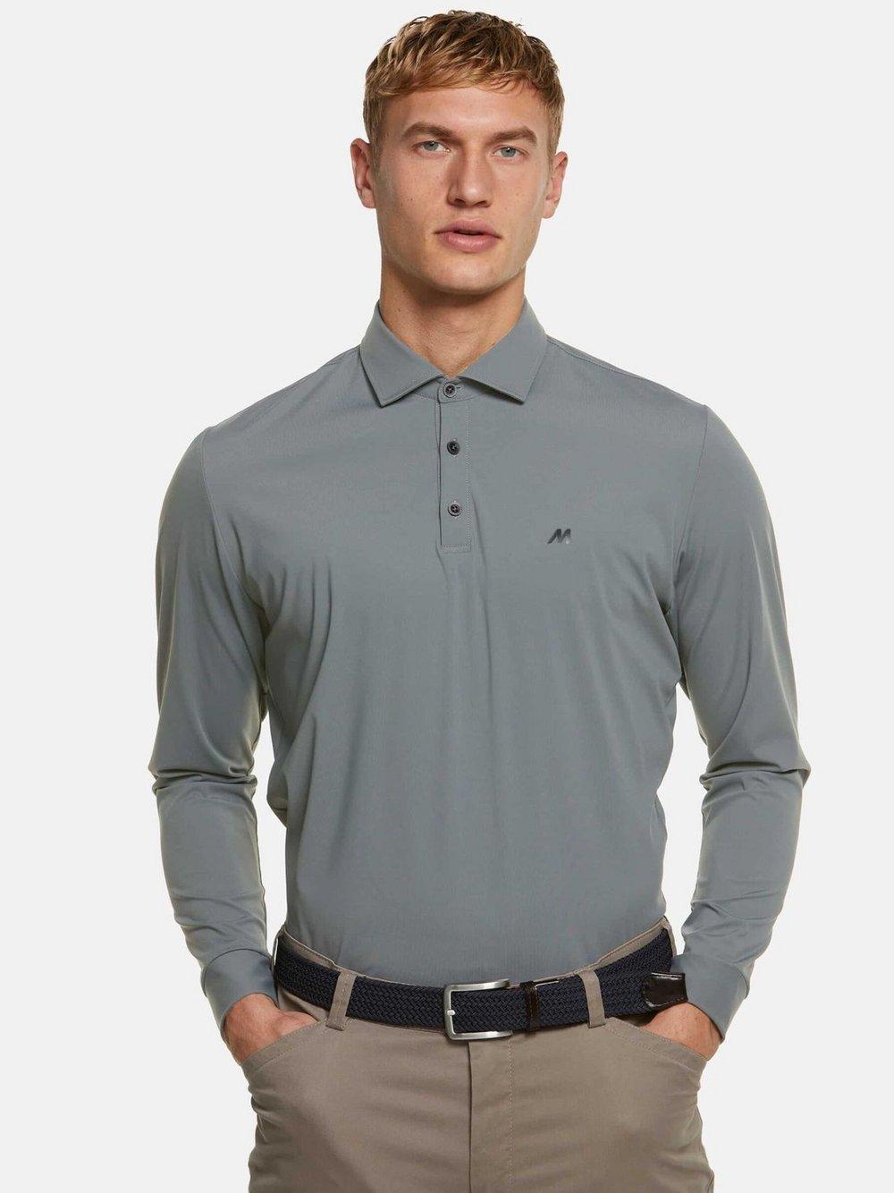 MEYER Poloshirt Herren Polyamid V-Ausschnitt, grau von MEYER