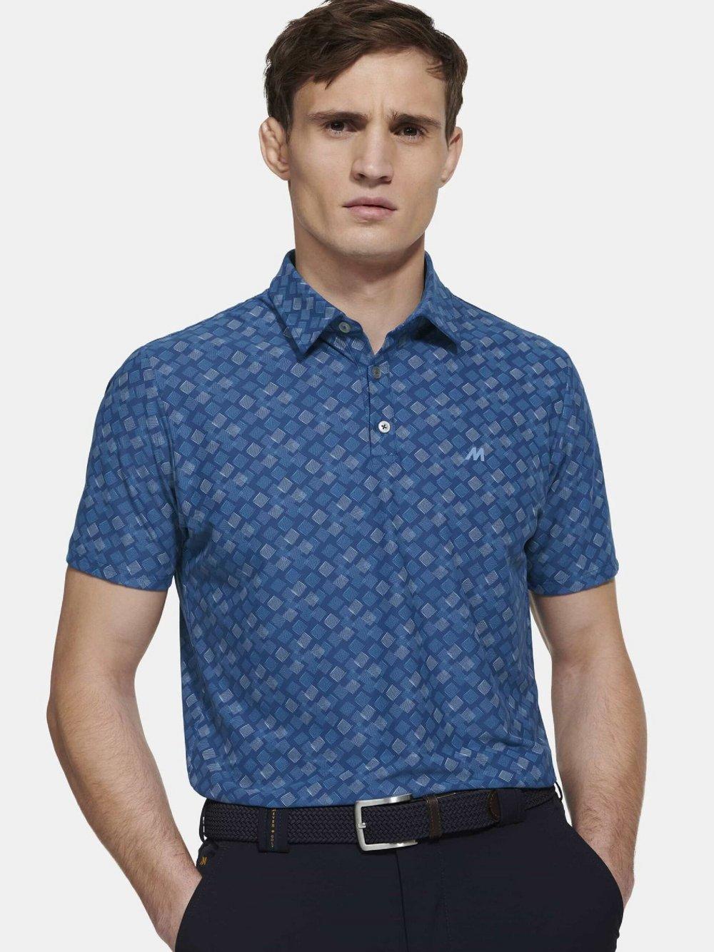 MEYER Shirt Herren V-Ausschnitt bedruckt, blau von MEYER