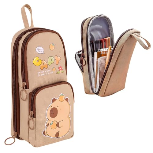 MEZHEN Capybara Federmäppchen Einschulung Mäppchen Multilayer Schlamppermäppchen Federtasche Pencil Case Reißverschluss Federmappe Teenager Schulmäppchen Schulanfang Mitbringsel MEZHEN Capybara Federmäppchen Einschulung Mäppchen Multilayer Schlamppermäppchen Federtasche Pencil Case Reißverschluss Federmappe Teenager Schulmäppchen Schulanfang Mitbringsel von MEZHEN