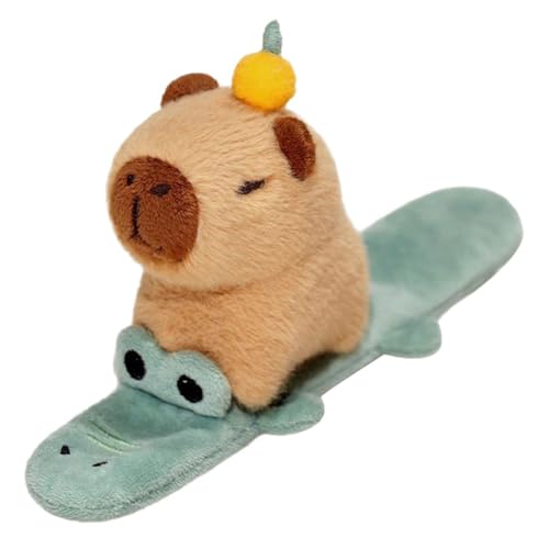 MEZHEN Capybara Schnapparmband Kinder Capybara Plüschtier Schnapparmbänder Capybara Kuscheltier Snap Armband Plüschtier Klatscharmband Mitbringsel Kindergeburtstag Geburtstag A von MEZHEN