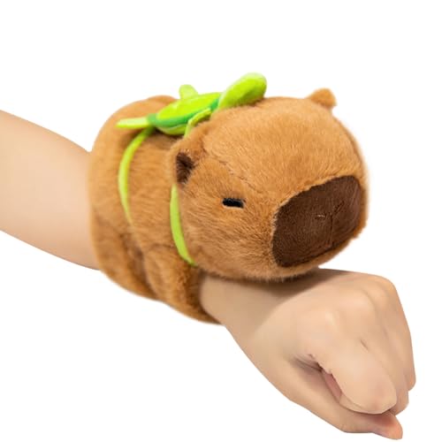 MEZHEN Capybara Schnapparmband Kinder Capybara Plüschtier Schnapparmbänder Capybara Kuscheltier Snap Armband Plüschtier Klatscharmband Mitbringsel Kindergeburtstag Geburtstag Ostern von MEZHEN