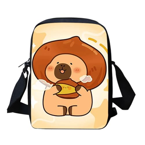 MEZHEN Capybara Umhängetasche Handtasche Capybara Tasche Cartoon Crossbody Bag Mädchen Taschen Geburtstag Kettentasche Tasche Urlaub Reise Geldbörse Kinde Schulanfang Tasche von MEZHEN