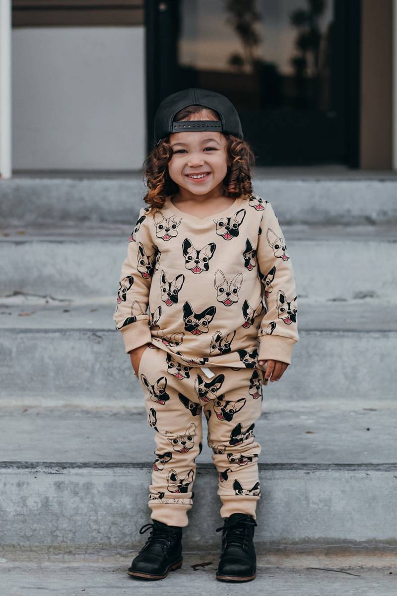 Sofort Versandfertig Frenchie Print Pullover, Kinder Unisex Langarm Rundhalsausschnitt, Niedliche Babymode Für Jungen, Hundedruck Kleidung von MEandREEKIE