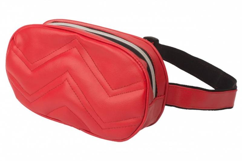 MF Bauchtasche Bauchtasche RubyLine – Rote Hüfttasche mit Reißverschluss, 23x13 cm (1-tlg) von MF
