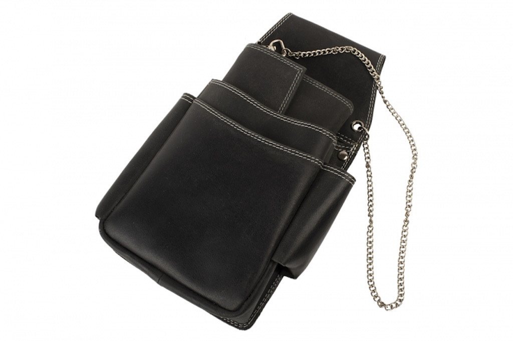 MF Kellnerbörse Kellner Geldbörse mit Halfter und Kette – Robustes Hunter Leder von MF