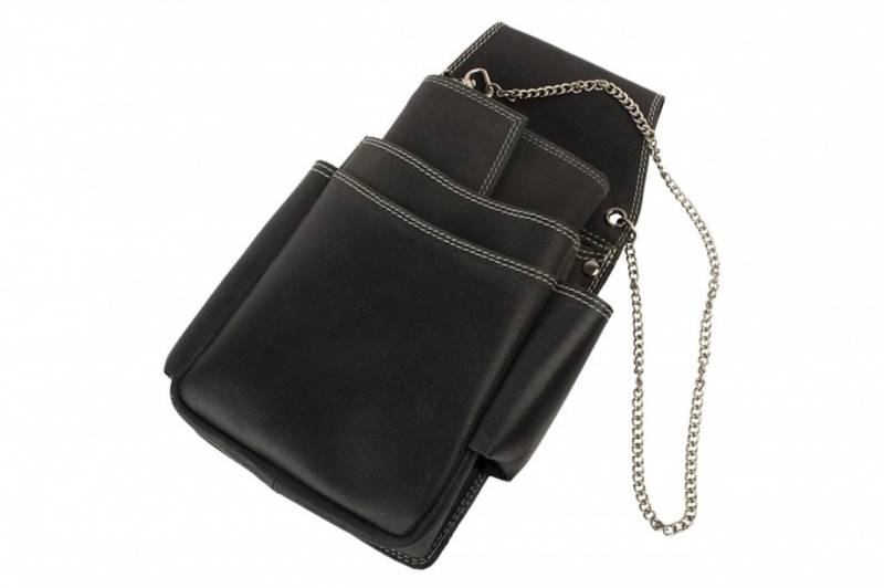 MF Kellnerbörse Kellner Geldbörse mit Halfter und Kette – Robustes Hunter Leder von MF