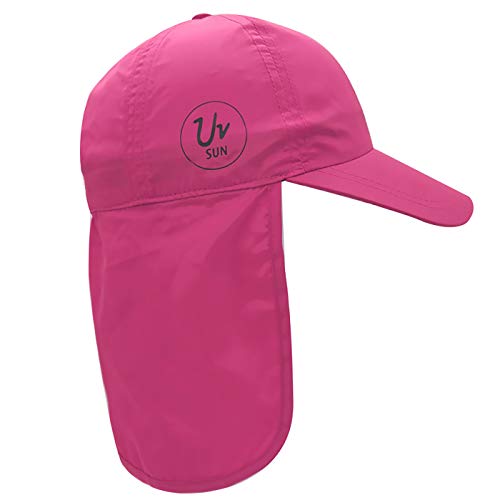 Junior-Legionär-Stil Jungen Mädchen Mütze Baseball Kappe Nackenschutz Hut Kinder UV UPF 50+ Sonnenschutz (Pink) von MFAZ Morefaz Ltd